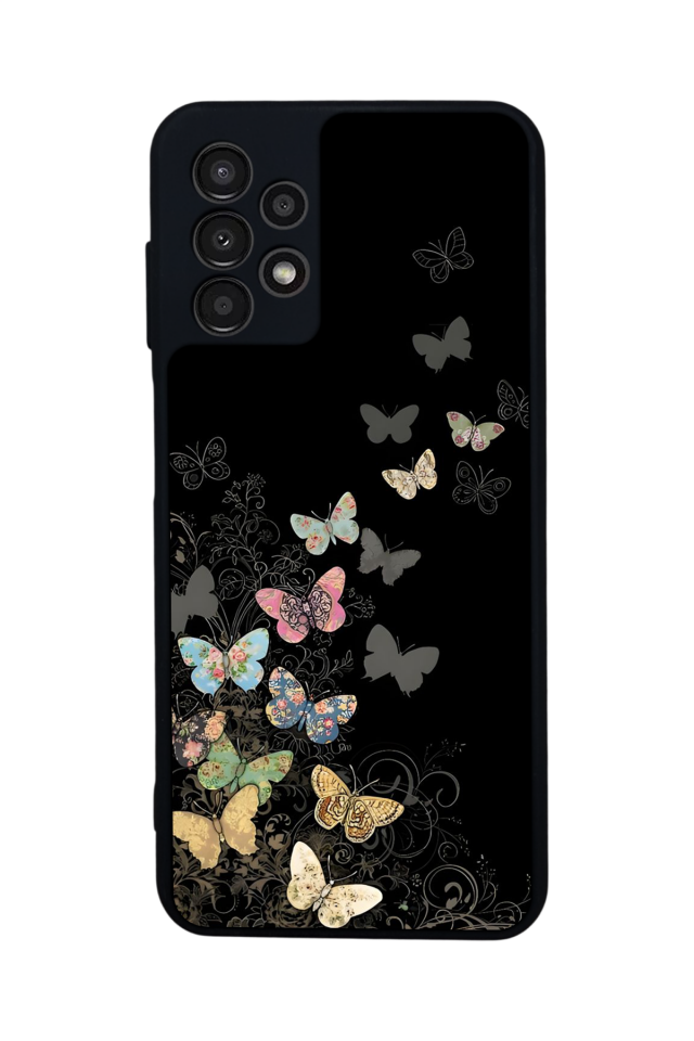Samsung Galaxy A13 Uyumlu Kelebek Tasarımlı Glossy Premium Kılıf