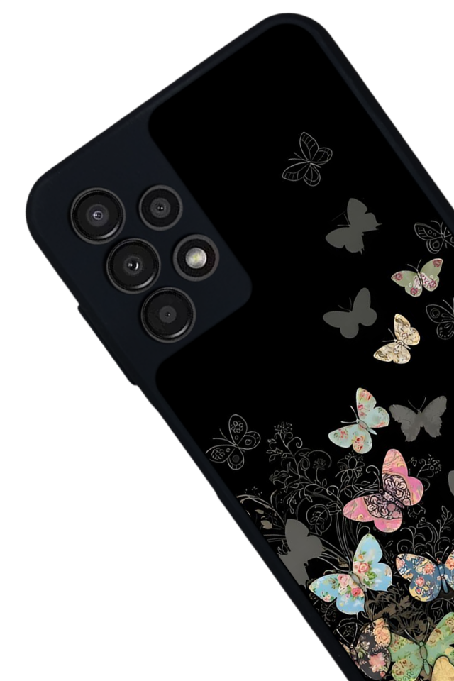 Samsung Galaxy A13 Uyumlu Kelebek Tasarımlı Glossy Premium Kılıf