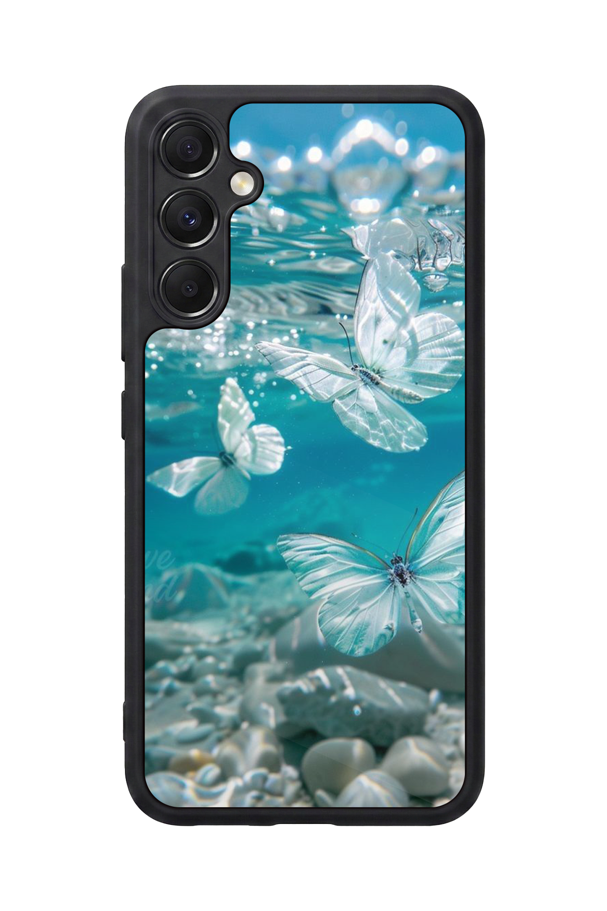 Samsung Galaxy M34 Uyumlu Kelebek Tasarımlı Glossy Premium Kılıf