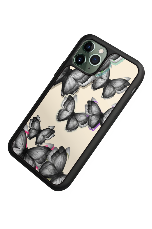iPhone 11 Pro Max Uyumlu Kelebek Tasarımlı Glossy Premium Kılıf