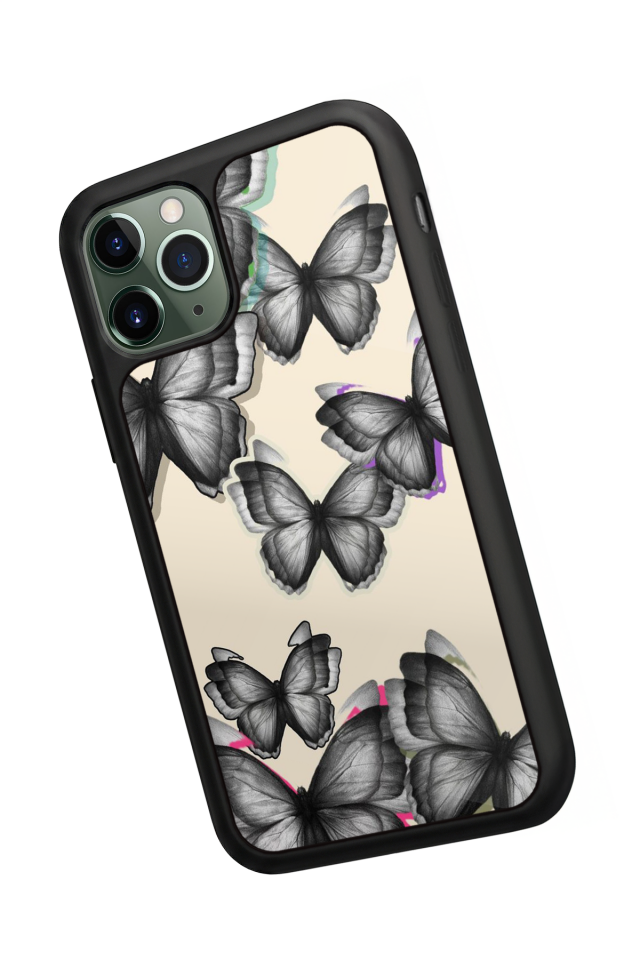 iPhone 11 Pro Max Uyumlu Kelebek Tasarımlı Glossy Premium Kılıf