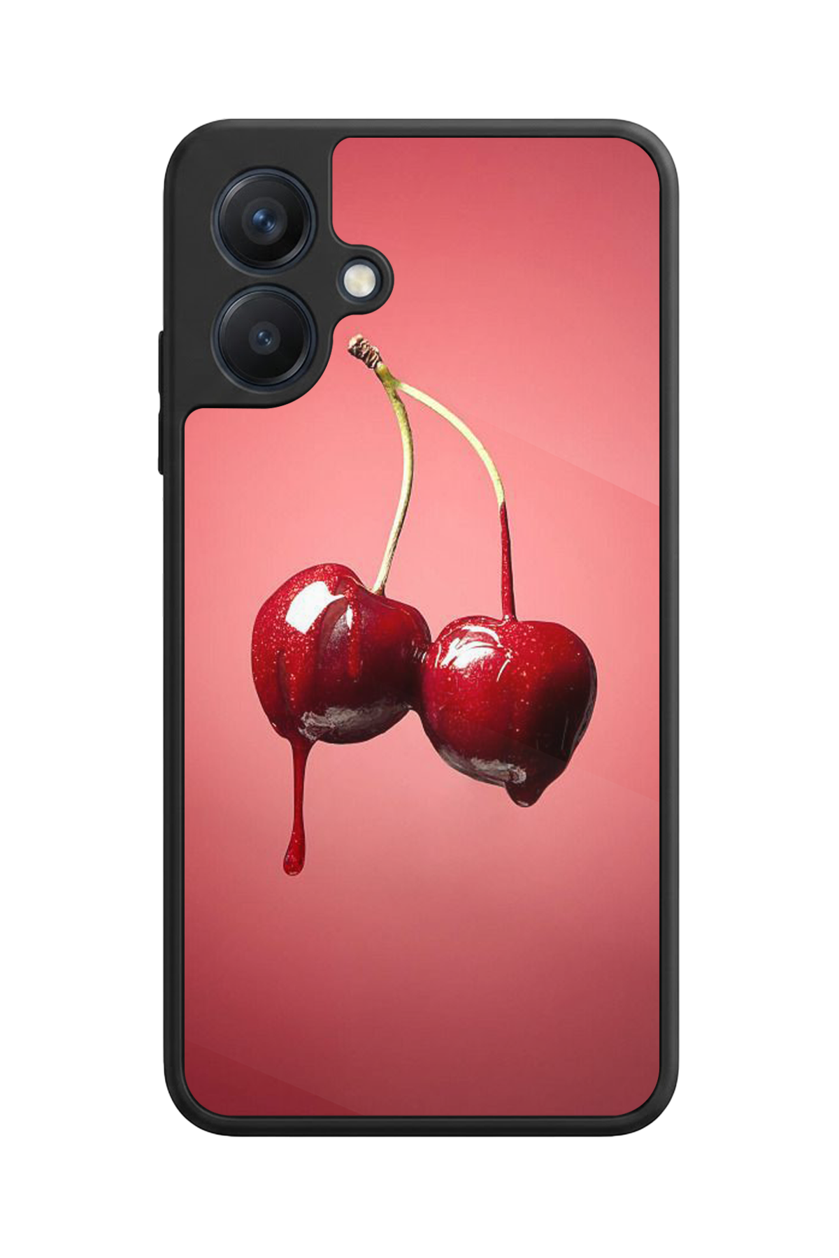 Samsung Galaxy A07 Uyumlu Kiraz Tasarımlı Glossy Premium Kılıf
