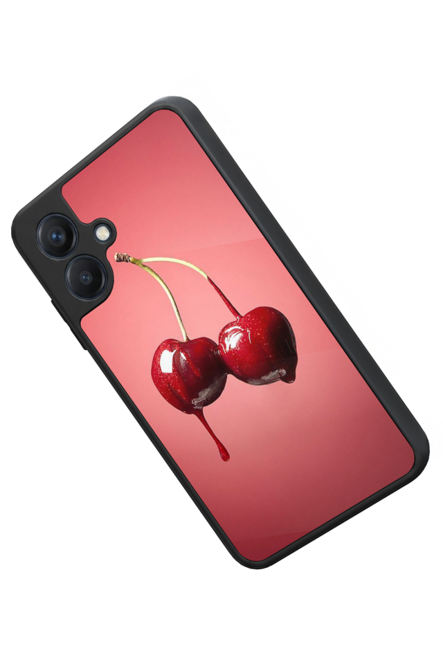 Samsung Galaxy A07 Uyumlu Kiraz Tasarımlı Glossy Premium Kılıf