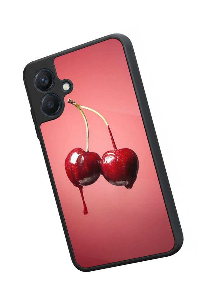 Samsung Galaxy A07 Uyumlu Kiraz Tasarımlı Glossy Premium Kılıf