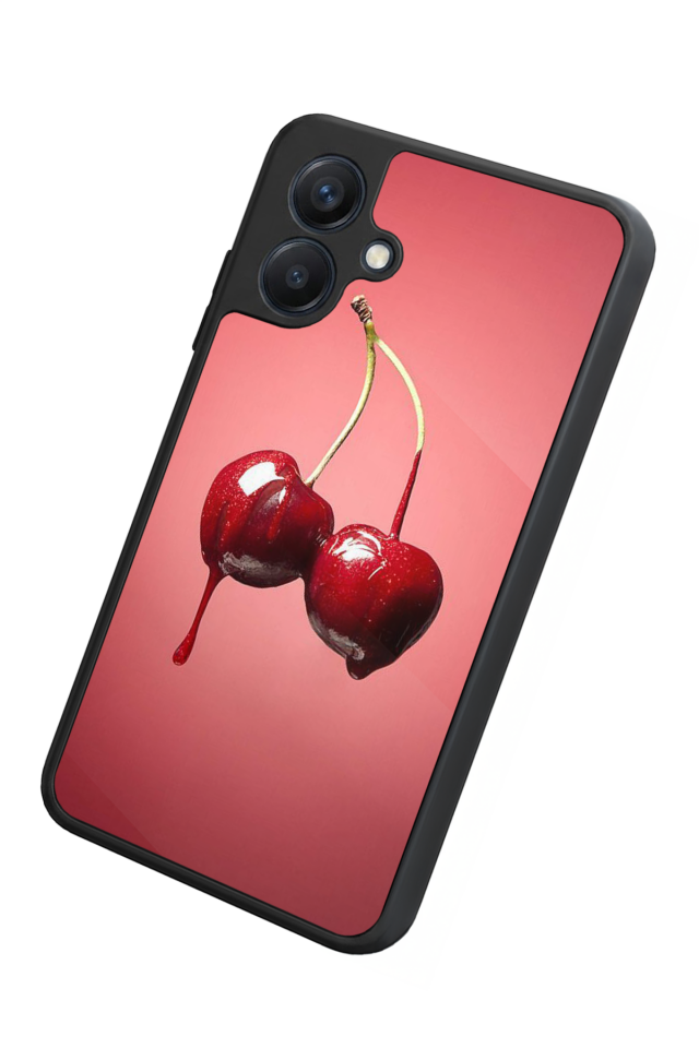 Samsung Galaxy A07 Uyumlu Kiraz Tasarımlı Glossy Premium Kılıf