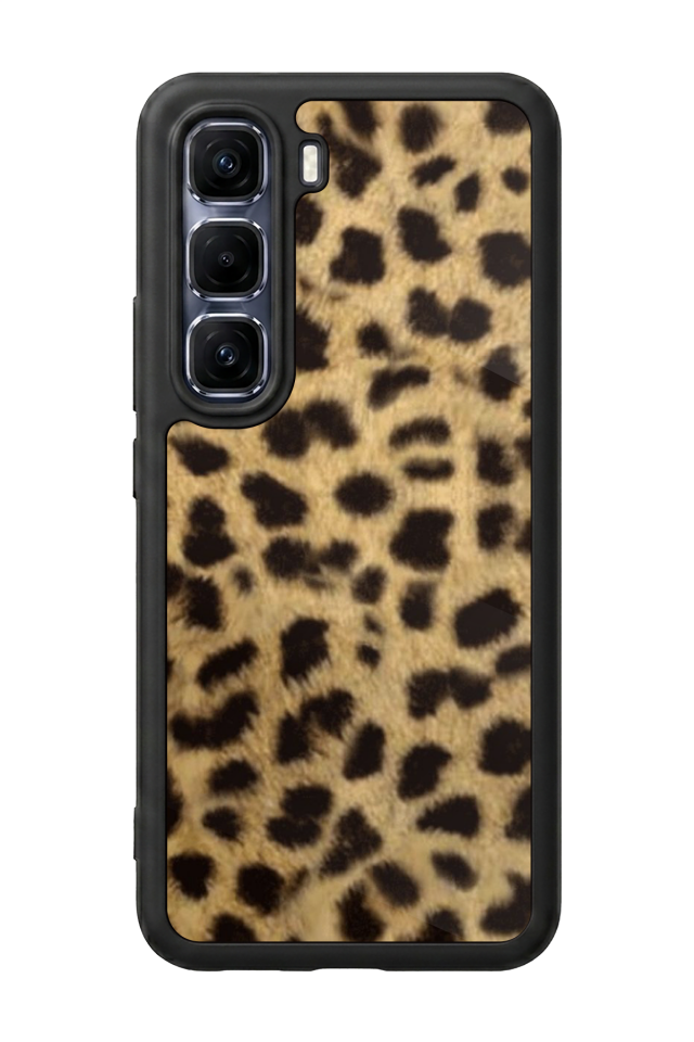 Infinix Hot 60 Pro Plus Uyumlu Leopar Tasarımlı Glossy Premium Kılıf