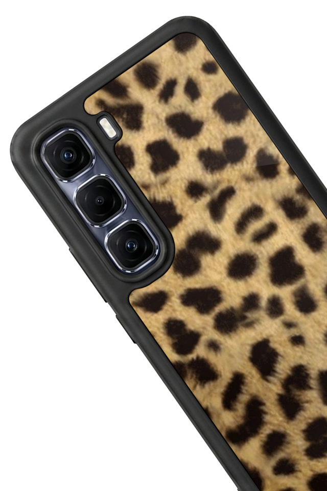 Infinix Hot 60 Pro Plus Uyumlu Leopar Tasarımlı Glossy Premium Kılıf