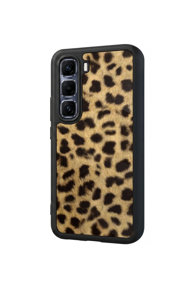 Infinix Hot 60 Pro Plus Uyumlu Leopar Tasarımlı Glossy Premium Kılıf