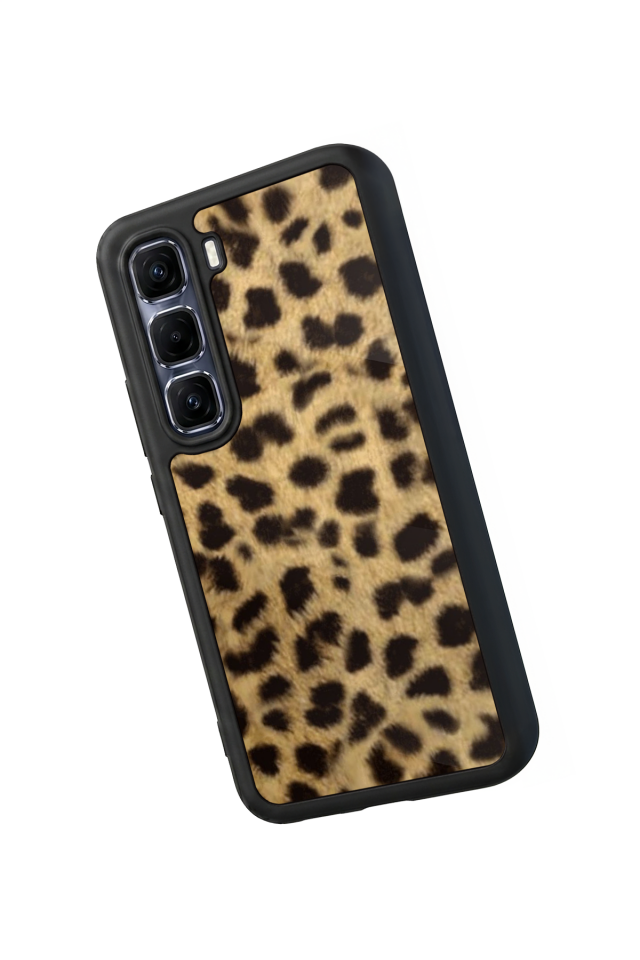 Infinix Hot 60 Pro Plus Uyumlu Leopar Tasarımlı Glossy Premium Kılıf