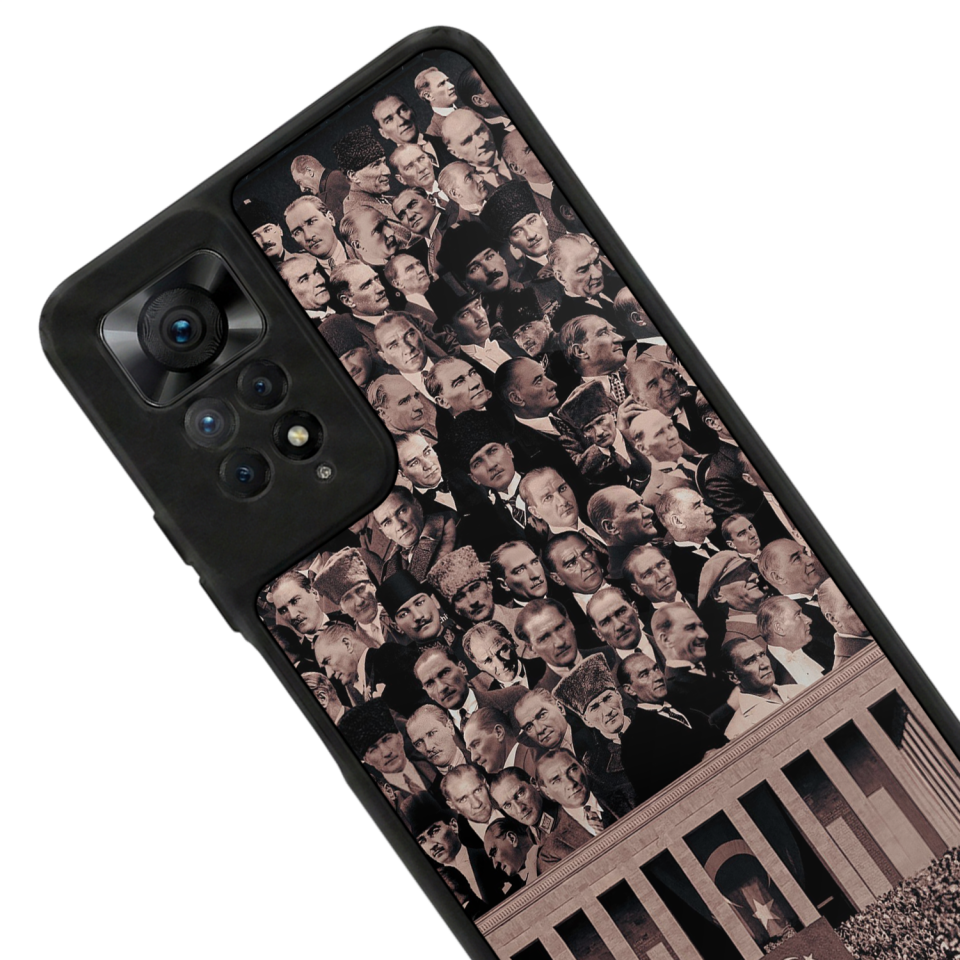 Xiaomi Redmi Note 12 Pro Uyumlu Mustafa Kemal Ataturk Tasarımlı Glossy Premium Kılıf