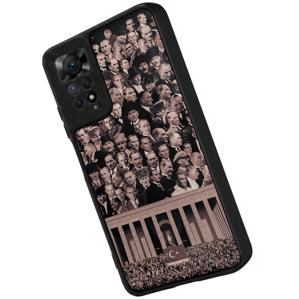Xiaomi Redmi Note 12 Pro Uyumlu Mustafa Kemal Ataturk Tasarımlı Glossy Premium Kılıf