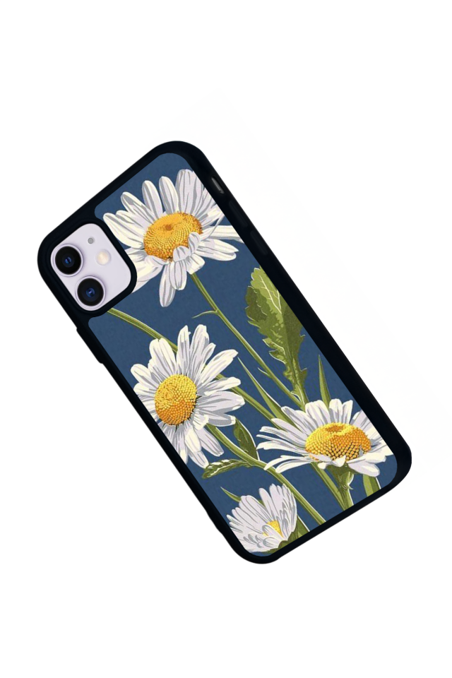 iPhone 11 Uyumlu Papatya Tasarımlı Glossy Premium Kılıf