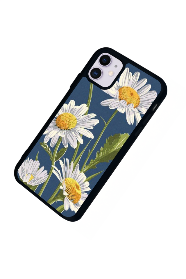 iPhone 11 Uyumlu Papatya Tasarımlı Glossy Premium Kılıf
