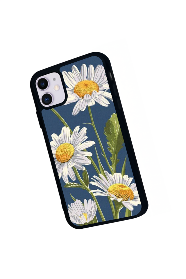iPhone 11 Uyumlu Papatya Tasarımlı Glossy Premium Kılıf