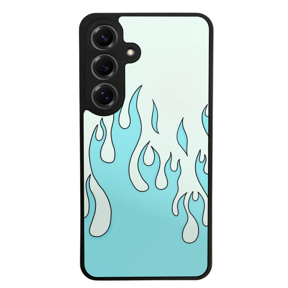 Samsung Galaxy S25 Uyumlu Retro Flame Patterns Tasarımlı Glossy Premium Kılıf