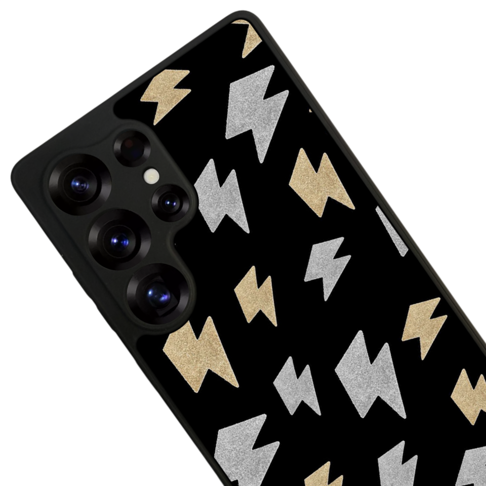 Samsung Galaxy S25 Ultra Uyumlu Simsek Tasarımlı Glossy Premium Kılıf