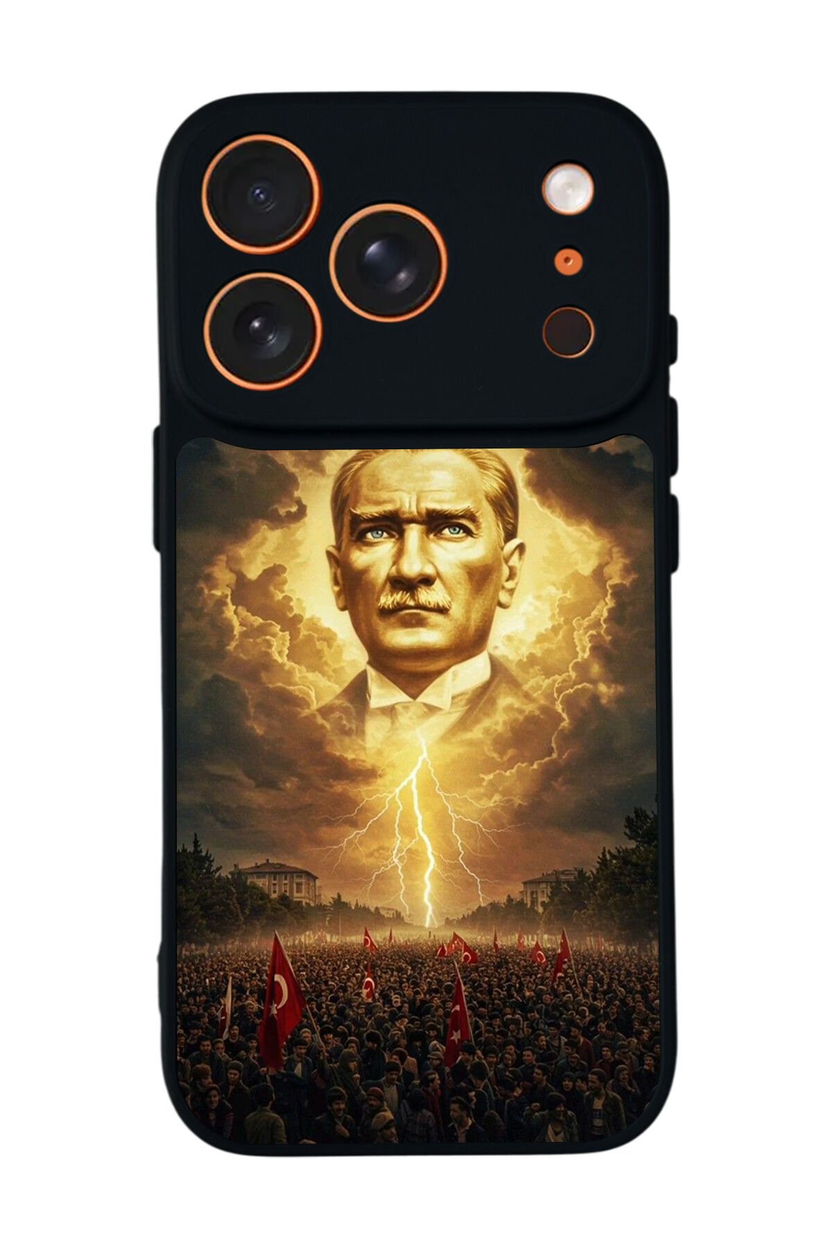 iPhone 17 Pro Max Uyumlu Mustafa Kemal Ataturk Tasarımlı Glossy Premium Kılıf