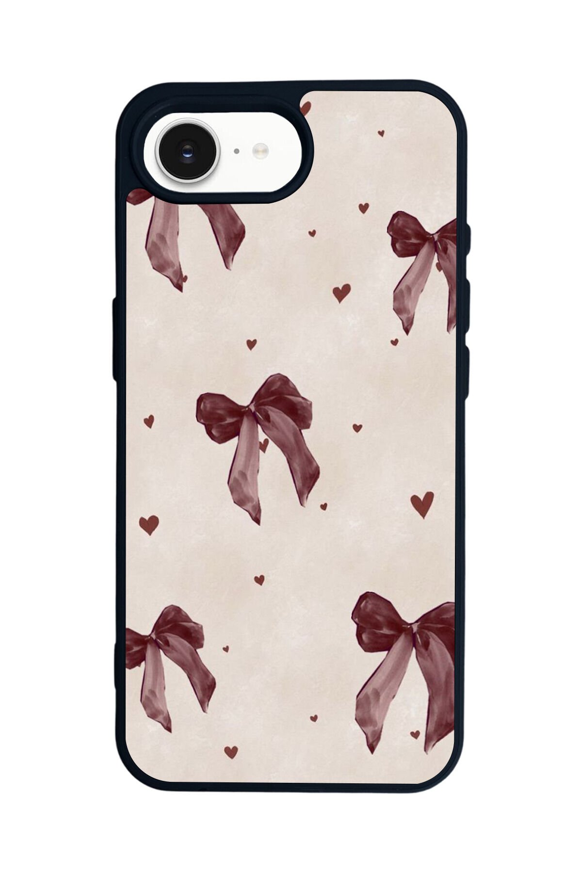 iPhone 16E Uyumlu Kurdele Tasarımlı Glossy Premium Kılıf