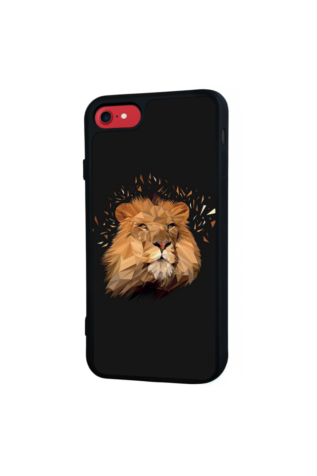 iPhone SE Uyumlu Aslan Tasarımlı Glossy Premium Kılıf