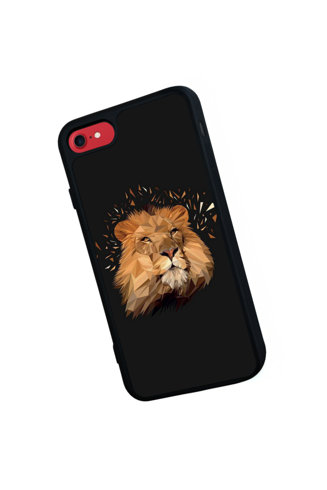 iPhone SE Uyumlu Aslan Tasarımlı Glossy Premium Kılıf