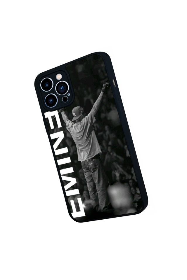 iPhone 13 Pro Max Uyumlu Eminem Tasarımlı Glossy Premium Kılıf