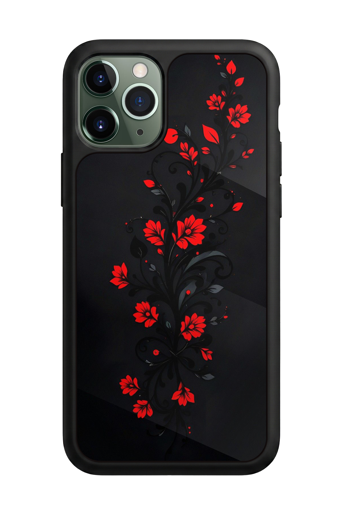 iPhone 11 Pro Max Uyumlu Floral Tasarımlı Glossy Premium Kılıf