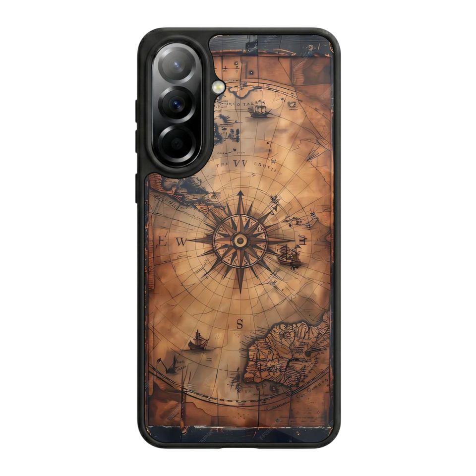 Samsung Galaxy A57 Uyumlu Harita Tasarımlı Glossy Premium Kılıf