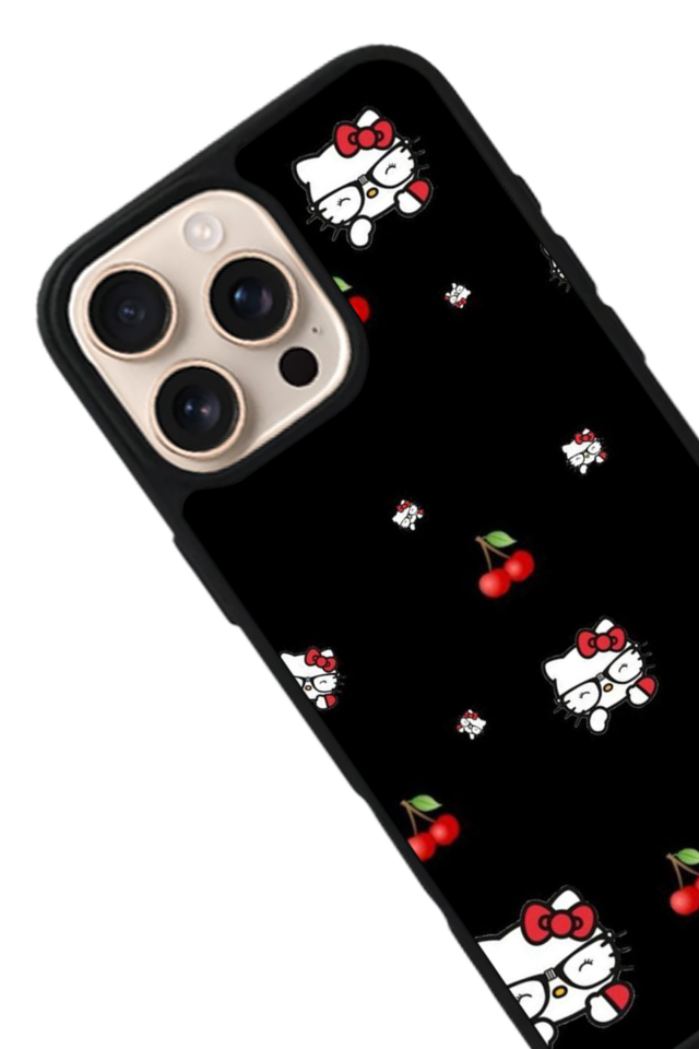 iPhone 14 Pro Max Uyumlu HelloKitty Tasarımlı Glossy Premium Kılıf