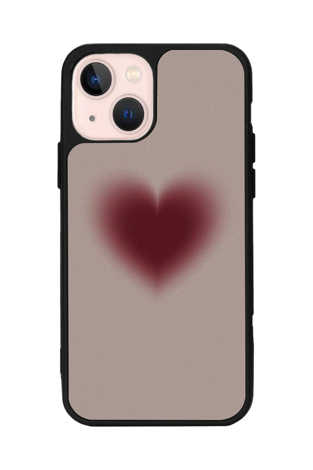 iPhone 13 Mini Uyumlu Kalp Love Tasarımlı Glossy Premium Kılıf