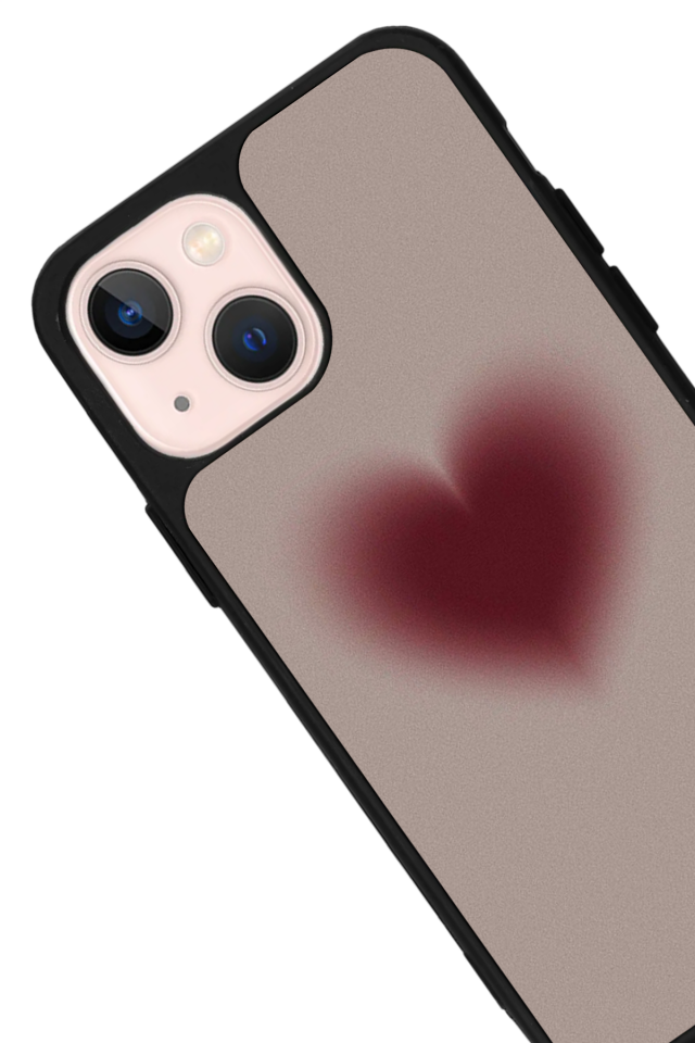 iPhone 13 Mini Uyumlu Kalp Love Tasarımlı Glossy Premium Kılıf