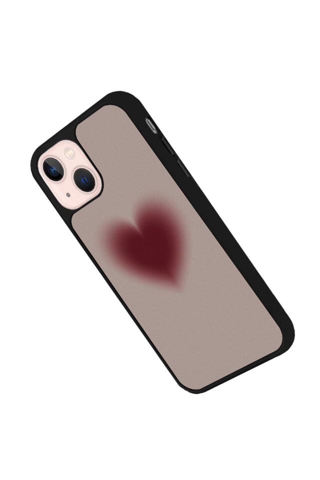 iPhone 13 Mini Uyumlu Kalp Love Tasarımlı Glossy Premium Kılıf