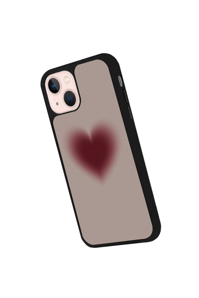 iPhone 13 Mini Uyumlu Kalp Love Tasarımlı Glossy Premium Kılıf