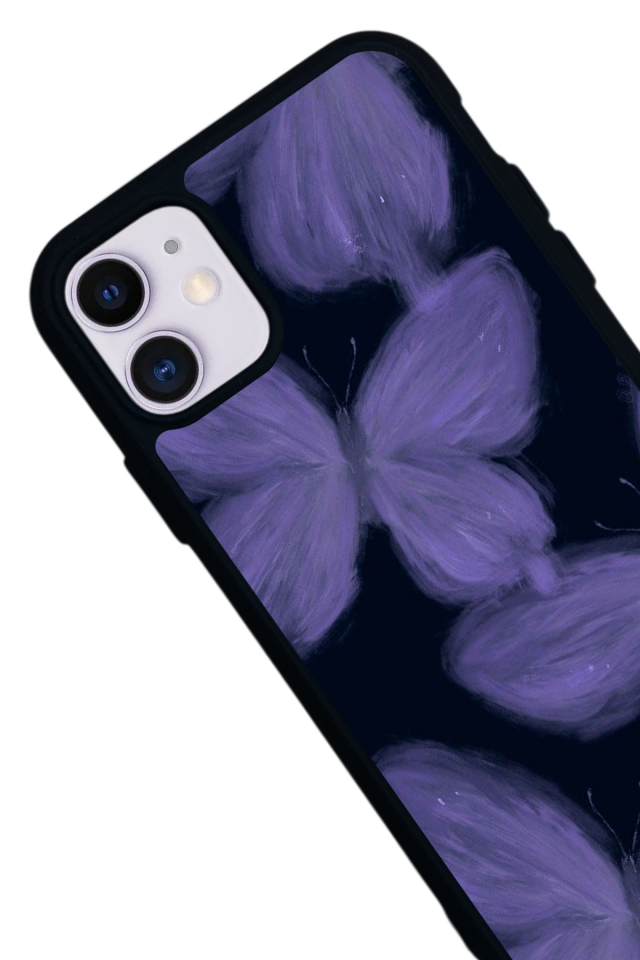 iPhone 11 Uyumlu Kelebek Tasarımlı Glossy Premium Kılıf
