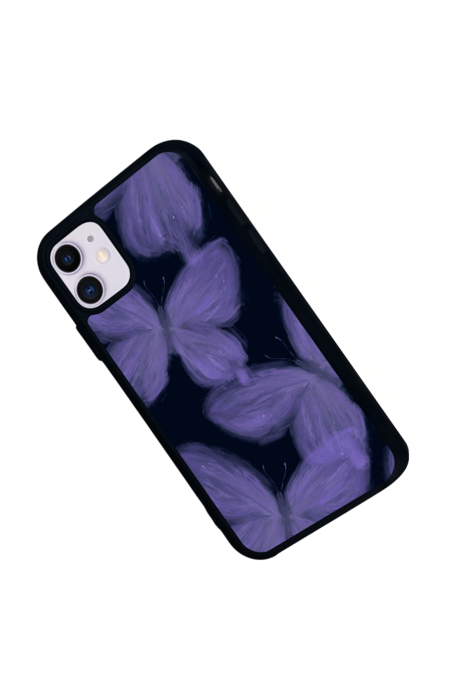 iPhone 11 Uyumlu Kelebek Tasarımlı Glossy Premium Kılıf
