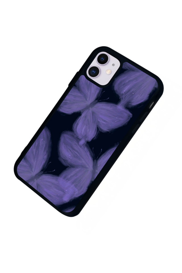 iPhone 11 Uyumlu Kelebek Tasarımlı Glossy Premium Kılıf