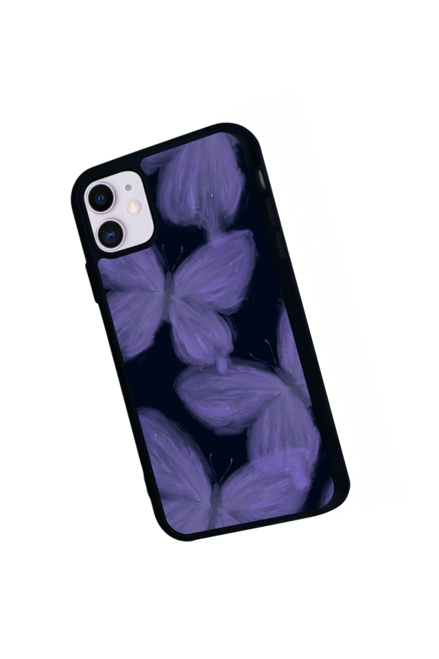 iPhone 11 Uyumlu Kelebek Tasarımlı Glossy Premium Kılıf