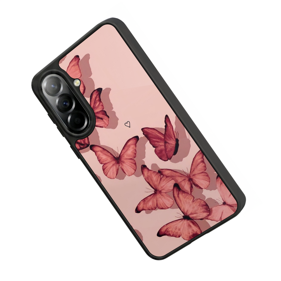 Samsung Galaxy A37 Uyumlu Kelebek Tasarımlı Glossy Premium Kılıf