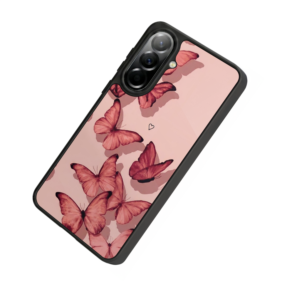 Samsung Galaxy A37 Uyumlu Kelebek Tasarımlı Glossy Premium Kılıf