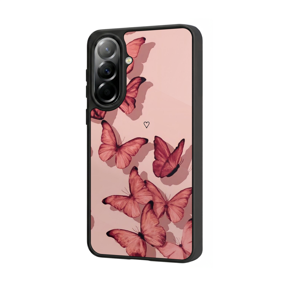 Samsung Galaxy A37 Uyumlu Kelebek Tasarımlı Glossy Premium Kılıf