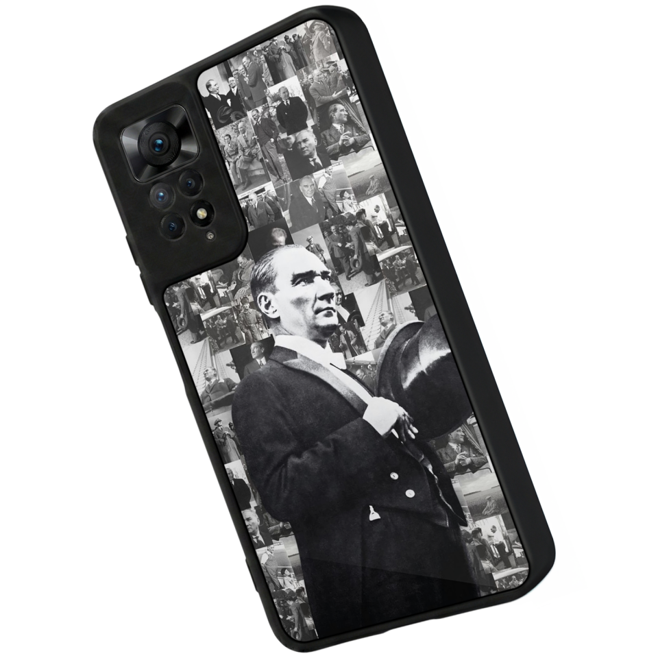 Xiaomi Redmi Note 12 Pro Uyumlu Mustafa Kemal Ataturk Tasarımlı Glossy Premium Kılıf