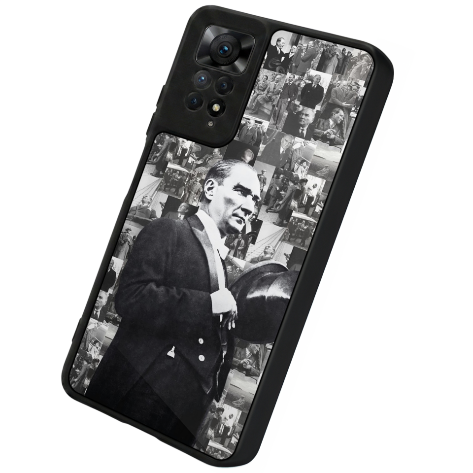 Xiaomi Redmi Note 12 Pro Uyumlu Mustafa Kemal Ataturk Tasarımlı Glossy Premium Kılıf