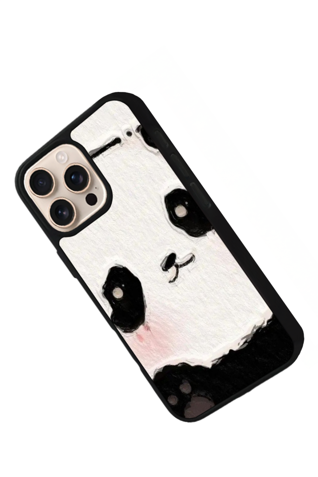 iPhone 15 Pro Uyumlu Panda Tasarımlı Glossy Premium Kılıf