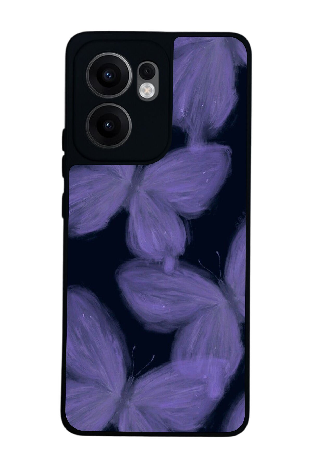Oppo Reno 13F Uyumlu Kelebek Tasarımlı Glossy Premium Kılıf