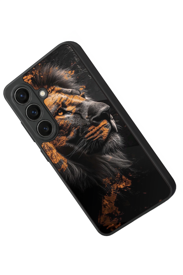 Samsung Galaxy S26 Uyumlu Aslan Tasarımlı Glossy Premium Kılıf