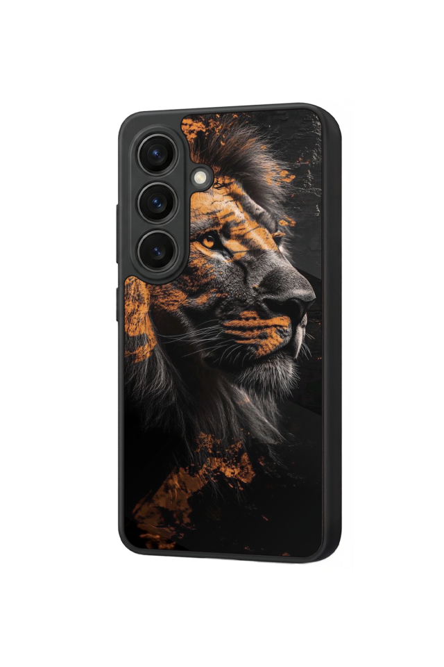 Samsung Galaxy S26 Uyumlu Aslan Tasarımlı Glossy Premium Kılıf