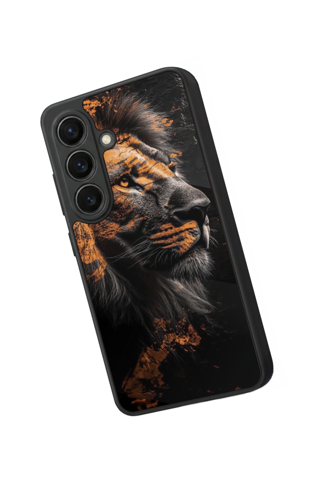 Samsung Galaxy S26 Uyumlu Aslan Tasarımlı Glossy Premium Kılıf