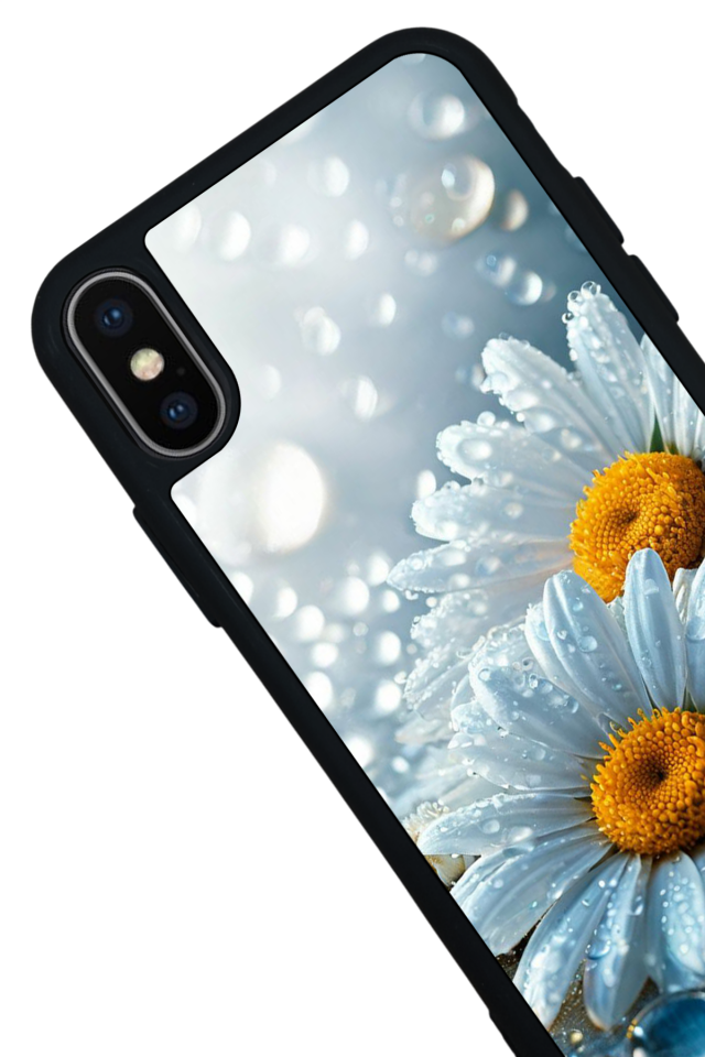 iPhone X/ XS Uyumlu Cicek Tasarımlı Glossy Premium Kılıf