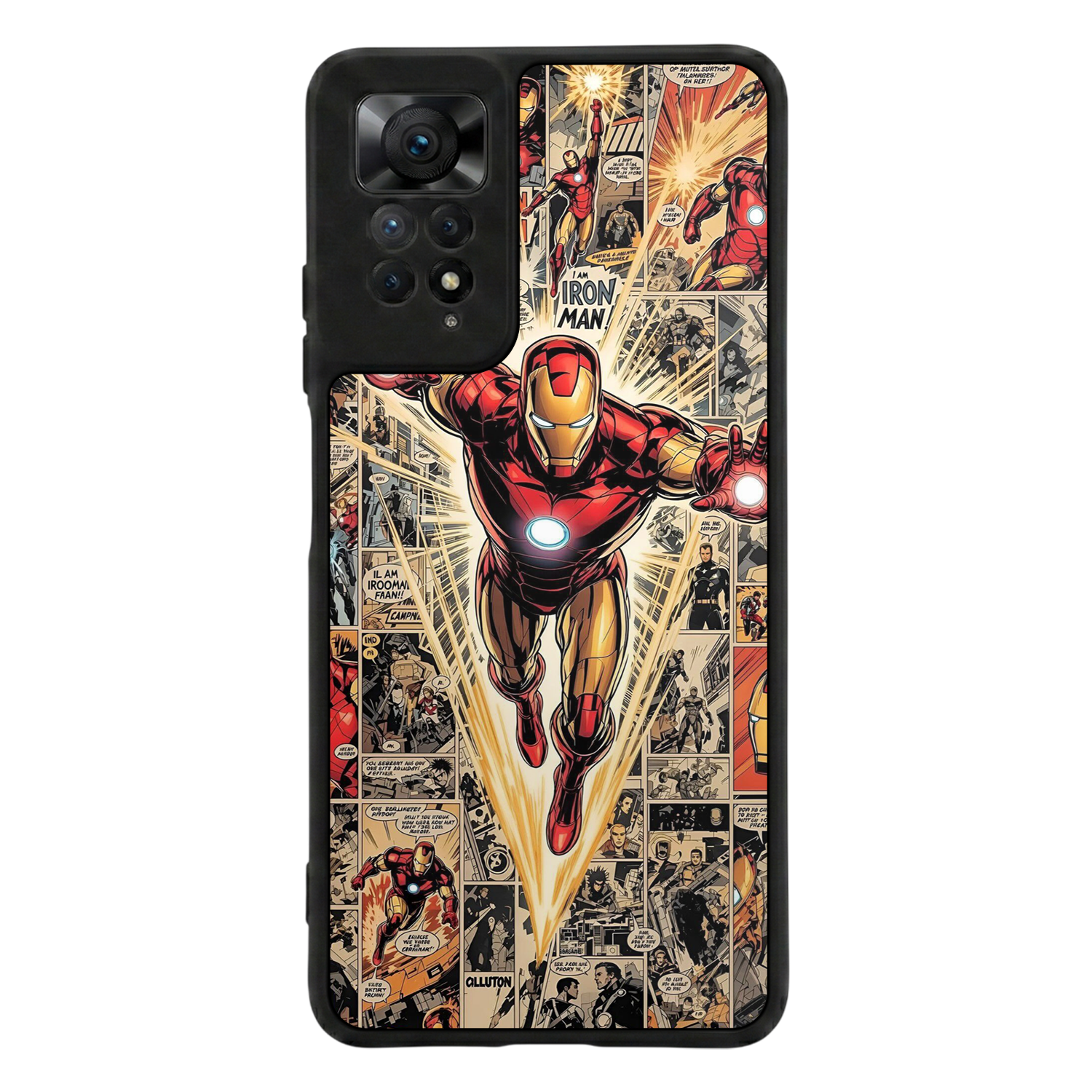 Xiaomi Redmi Note 11 Pro Uyumlu  Iron Man ( Demir Adam ) Tasarımlı Glossy Premium Kılıf