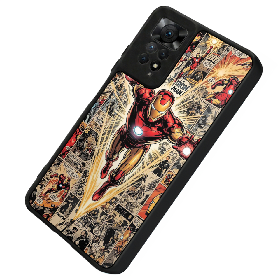 Xiaomi Redmi Note 11 Pro Uyumlu  Iron Man ( Demir Adam ) Tasarımlı Glossy Premium Kılıf