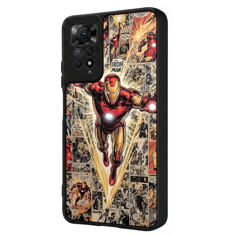 Xiaomi Redmi Note 11 Pro Uyumlu  Iron Man ( Demir Adam ) Tasarımlı Glossy Premium Kılıf